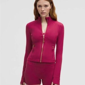 Lululemon Define Jacket Magenta Smoke Gold Zipper
